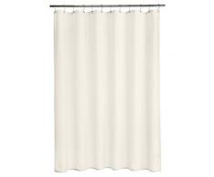 AmazonBasics - Tenda da doccia Plain Weave in poliestere, bianco, 183 x 200 cm