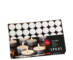 Spaas - Portacandele in Cera di paraffina, Tazza in Alluminio Bianco, Diametro 39 mm x Altezza 22 mm