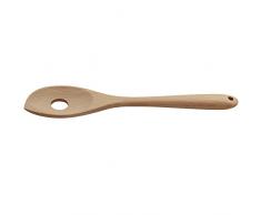 kela Livia Cucchiaio da Cucina in Legno di faggio con Foro, in Legno, Colore: Beige, 31 cm