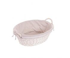 Biancheria wicker24Â e Cesto in Vimini, Cestino, 60Â x 44Â x 23Â cm, Cesto, Beige, 60 x 44 x 23 cm