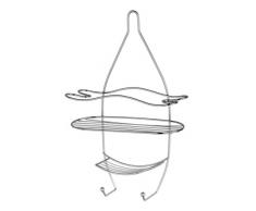 Premier Housewares Mensola da doccia a 3 piani con ganci, 28.5 x 46 cm