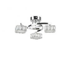 Interfan Plafoniera LED a 3Â luci, Argento