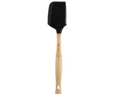 Le Creuset Spatola da Cucina Grande con Testa Rimovibile in Silicone/Legno, Nero, Lunghezza: 33 cm