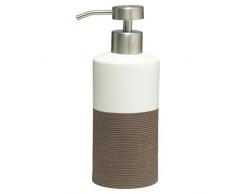 Sealskin Doppio Dispenser per Sapone Liquido, Porcellana, Marrone, 6,7 x 8,5 x 18 cm