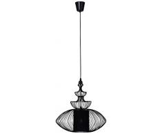 Kare Lampadario Swing Iron Ovale, Nero, 49 x 44.5 x 44.5 cm