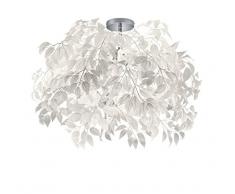Reality R60463001 Leavy Plafoniera, 70x70x73 cm, Bianco, alogena, plastica