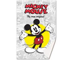 Mickey Mouse Coperta in Pile 150 x 100 cm di Topolino Classic, Multicolore, 150 x 100 cm