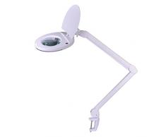 Kemot nar0299, officina lampada con lente d ingrandimento, luce, 5d, 5 pollici, 22 W T4, Vetro, Bianco