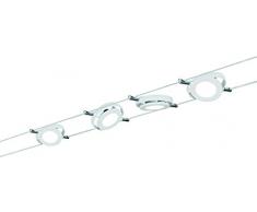 Paulmann 501.07 - Sistema di cavi RoundMac, set estensibile, luce bianca diurna, 4 x 4 W, bianco opaco, a intensitÃ variabile, LED 50107