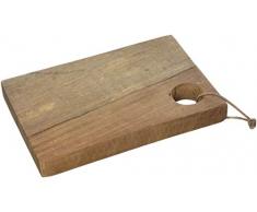 Un domo pv-liv-4033Â Point-Virgule High mango tagliere da portata da 30Â x 19.5Â x 3Â cm, in pelle, legno, marrone