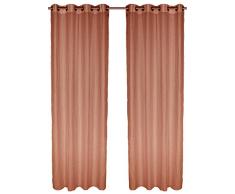 Maison Decor Niger Tenda con Occhielli, Acrilico, Arancione, 140Â x 270Â cm
