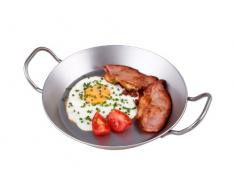 CHG Set 253-62 Padella di Ferro con 2 Impugnature, Ã Ca. 24 Cm / 2 Mm di Spessore