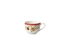 Villeroy & Boch Winter Bakery Delight Tazza Caffe, 0.23 l, Natale, Porcellana, Bianco/Rosso (Stella cadente)