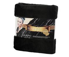 Gözze 40079-150200 Plaid, Acrylic, Nero, 155 x 200 cm