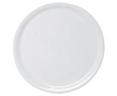 Excelsa Napoli Piatto Pizza, 33.0 cm, Ceramica, Bianco