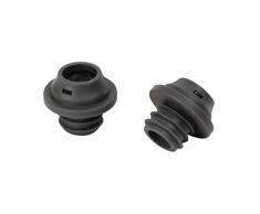 LE CREUSET WA 138 Set di 2 Tappi per Pompetta, Conservazione del Vino, Gomma, Nero