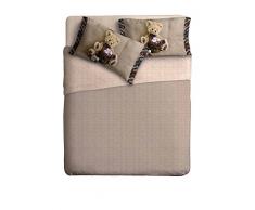 Ipersan Completo Letto Fine Art Matrimoniale, lenzuola 100% Cotone, federe con stampa digitale fotografica Dis. Funny Bear