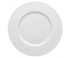 Guy Degrenne 193319 BorÃ©al Satin - Servizio da 3 Piatti di Presentazione, in Porcellana, 32,5 x 32,5 x 3,2 cm, Colore: Bianco