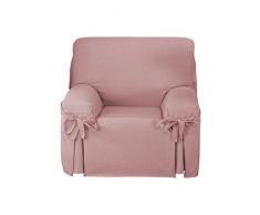 Martina Home - Copridivano con Fiocchi 1 Posto Rosa Pallido