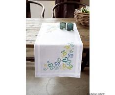 Farfalle Freestyle in Verde Ricamata tovaglia - 40 x 100 cm