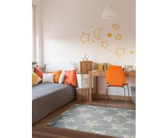 benuta Teppich Justin Hellblau 80x150 cm Tappeto, Fibra Sintetica, Azzurro, 80 x 150 cm