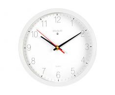 HOME Orologio Parete Tondo Cm24 Arredo E Decorazioni Casa, Metallo, Bianco, 25x25x5 cm