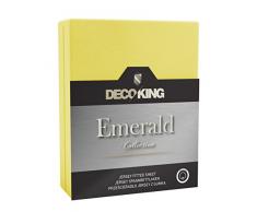 DecoKing Spannbettlaken Jersey Lenzuolo con Angoli, Cotone, Gelb, 100x200-120x200 +40 cm