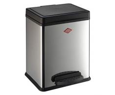 WESCO 380 514-42 - Pattumiera per Raccolta differenziata in Acciaio Inox, con Coperchio in plastica, 20 l, Colore: Nero