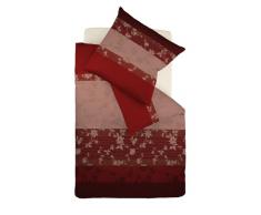 Fleuresse poesie Biancheria da Letto in Raso con Chiusura Lampo Rubino 135/200Â + 80/80Â cm