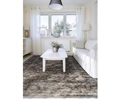 benuta Vintage im Used-Look Velvet Braun 80x150 cm | Moderner Teppich für Schlafzimmer und Wohnzimmer Tappeto, Fibra Sintetica, Marrone, 80 x 150 cm