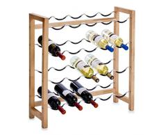 Zeller 13137 Scaffale portabottiglie in caucciÃ¹ e Metallo, per 20 Bottiglie, 70 x 23 x 71 cm