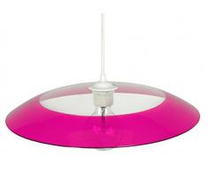 Tosel 13540 - Lampada a sospensione in vetro, 60 W E27 Rosa