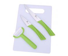 Pradel Excellence -Â Set da Cucina, con Tagliere in Polipropilene, 2Â coltelli e 1Â pelapatate, Tutti con Manico Color Verde Anice, RIF. 7417