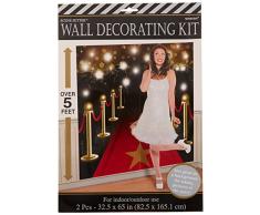 AMSCAN nbsp;– Decorazioni per parete, 1,65 x 82,5 cm, motivo: Tappeto Rosso 1,65 x 82,5 cm multicolore