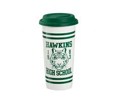 Stranger Things Lid Mug: Hawkins High, Porcelain, Multicolour, One Size