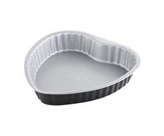 Berndes, Teglia da Forno a Forma di Cuore, Antiaderente, 26,5 x 25,5 cm, Grigio (Grau/Schwarz)