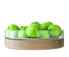 LSA International G990-02-301 Ciotola e Base in Frassino 31 cm, Vetro, Trasparente