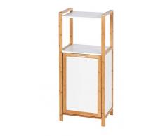 Wenko 50713100 - Mensola con Cesto portabiancheria Finja, capacitÃ : 30 l, bambÃ¹, 40 x 95 x 30 cm, Colore: Marrone