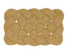 Jute & Co. Zerbino in Corda di Cocco Intrecciato Naturale, 45 x 75 cm, Beige