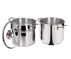 Beper Origin Pastaiola Manici Ramati in Acciaio Inossidabile, Grigio, 28.5 x 26 x 28 cm, 12 unitÃ 