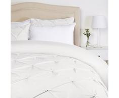 Pinzon - Parure da letto, plissettata, 230 x 220 cm - Bianco