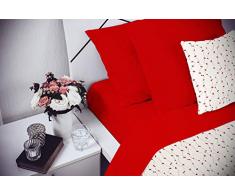 Elegant Cl El Rosso 2Pst Completo Letto, Microfibra, Matrimoniale, 250 x 280 cm, 4 unitÃ 