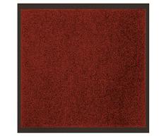 Ligne DÃ©cor - 1740301, Tapetto Antipolvere Rettangulo, 80 X 120 Cm, Uni, Tappeto DIngresso, Rosso