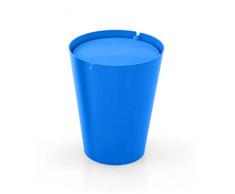 Outlook Design Italia Smarty Cestino per Rifiuti con Coperchio Basculante, Plastica, Blu, 24x24x30 cm