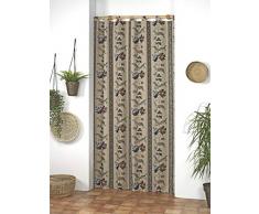 Martina Home - Tenda con Passanti, Motivo Floreale, Taglia Unica, 140 x 260 cm