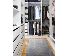 benuta Teppich LÃ¤ufer Visconti Blau 70x240 cm Tappeto, Fibra Sintetica, Blu, 70 x 240 cm