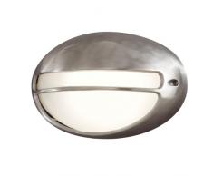 Konstsmide 7334-000 Torino Lampada da parete, BxPxH 34x13x21 cm, 1 x 60 W, IP44, in acciaio INOX