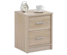 MAJA MÃBEL Comodino, Rovere Sonoma, taglia unica