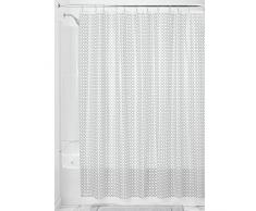 InterDesign Addie Tenda Doccia Decorativa, Vinile, Argento, 180x0.2x200 cm