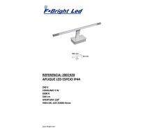 F BRIGHT Applique LED, 5 W, Argento